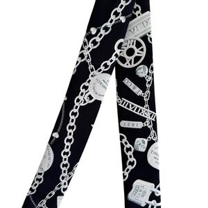 Tiffany & Co. Return to Tiffany® Silk Twilly Scarf Chain Print